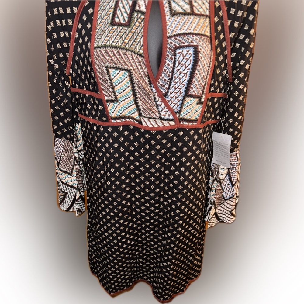 SOLD THML Dress Nordstrom 2025 Geometric Long Sleeve Dress NWT Size Small - Picture 11 of 13